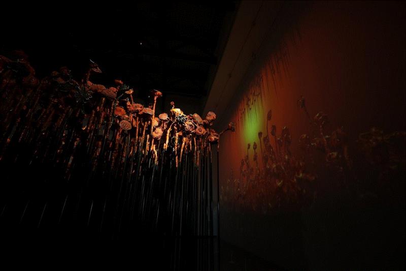 葵颂——许江近作展正式开幕！,许江,葵颂,近作展,上海民生现代美术馆,野火,雕塑,一代人,油画,装置,华葵