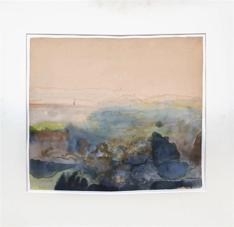 赵无极, 《无题》, Ink, ink wash and watercolor on paper, 