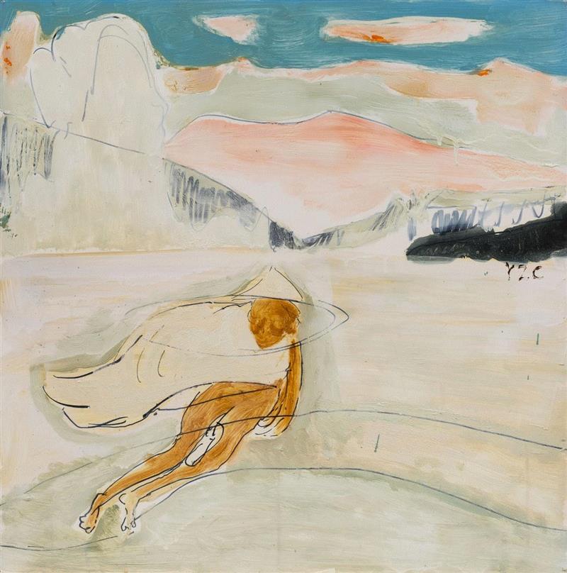 闫占城 Yan Zhancheng，高翔 1 Soar 1，纸本油画，60x60cm，2018,美博文化 MEBO SPACE | ART021画廊,美博文化,SPACE,油画,本土,美博,纸本,金秋,上海展览中心,西欧,蓝筹