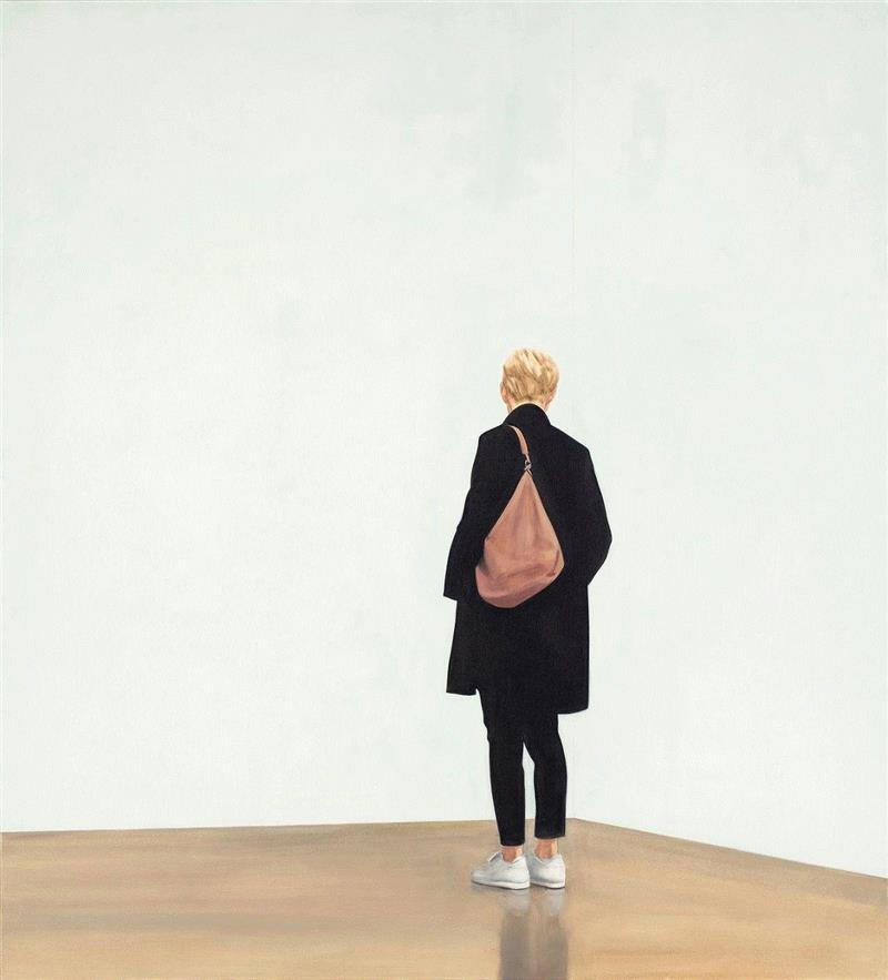 Tim Eitel, Bag, 2018, oil on canvas, 210 x 19