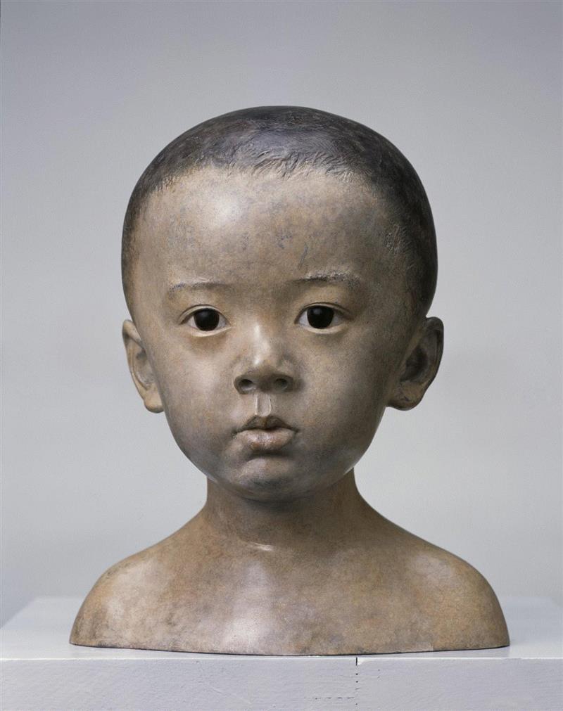 王伟 《画家的儿子》 青铜着色 25×13×30cm 2008年,「松」趣｜艺术中的马,趣｜,王伟,雕塑,松美术馆,法国,白夜,材质,松间,电话,拉斯科洞窟