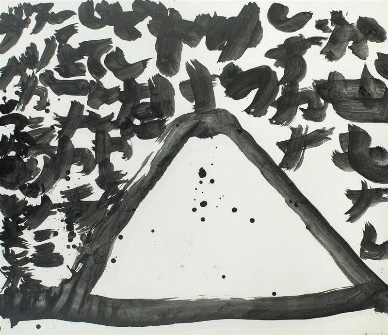 井上有一 Yuichi Inoue，《晚霞》《Yuyake》，水墨纸本 Ink on Japanes