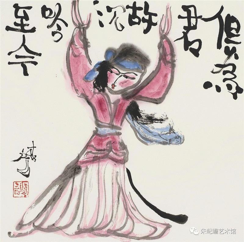 谢春彦 但为君故沉吟至今 58×59 2018,开幕啦！海上有戏——戏曲人物画名家邀请展,戏曲,人物画,名家,邀请展,朱屺瞻艺术馆,戏画,虹口,研究会,关良,人物