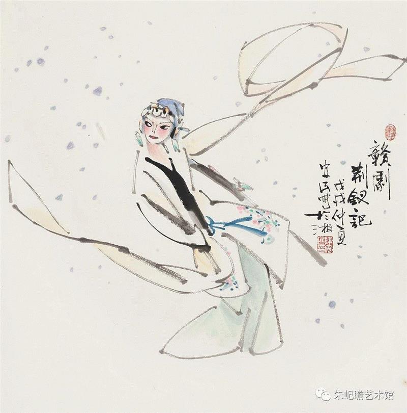 陈安民 荆钗记 60×59 2018,开幕啦！海上有戏——戏曲人物画名家邀请展,戏曲,人物画,名家,邀请展,朱屺瞻艺术馆,戏画,虹口,研究会,关良,人物