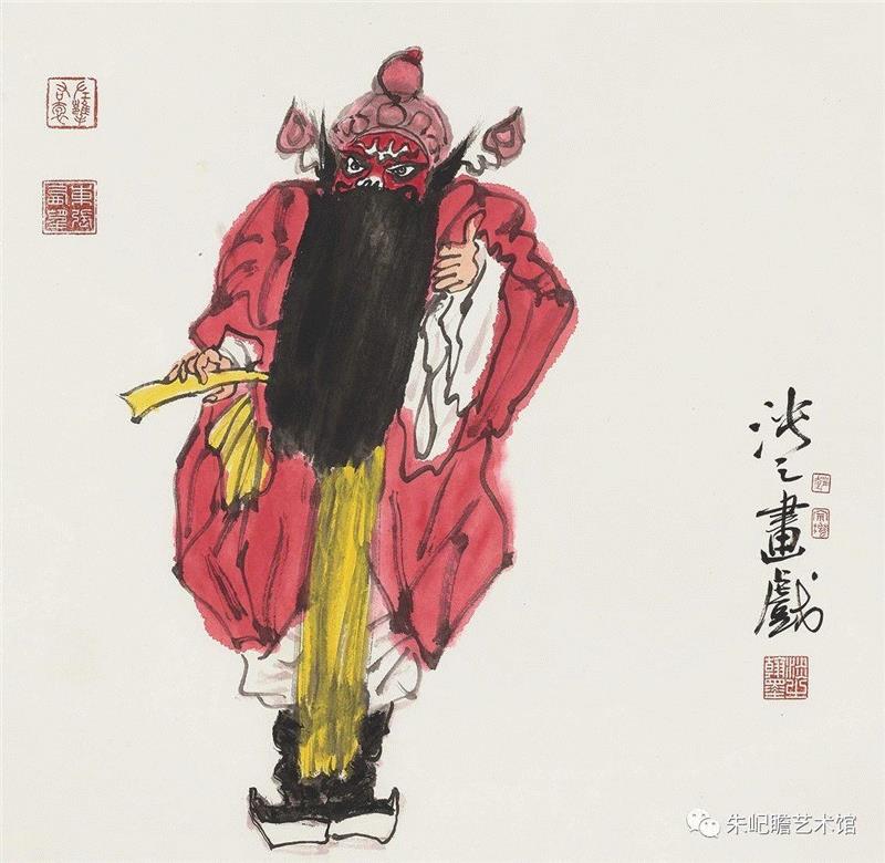赵宗概 戏画钟馗 之一 58×58 2018,开幕啦！海上有戏——戏曲人物画名家邀请展,戏曲,人物画,名家,邀请展,朱屺瞻艺术馆,戏画,虹口,研究会,关良,人物
