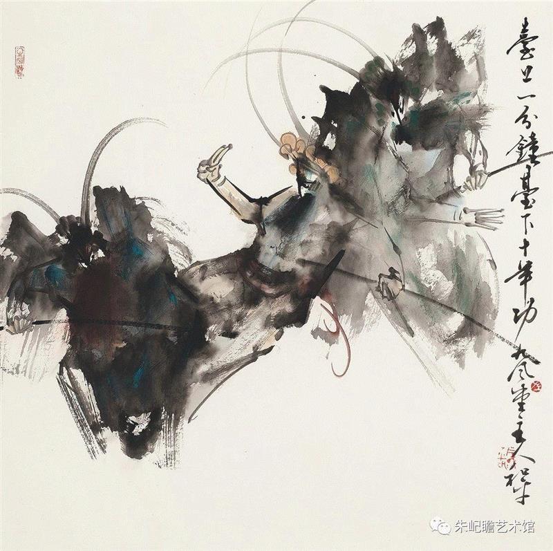 左和平 台上一分钟，台下十年功 62×62 2018,开幕啦！海上有戏——戏曲人物画名家邀请展,戏曲,人物画,名家,邀请展,朱屺瞻艺术馆,戏画,虹口,研究会,关良,人物