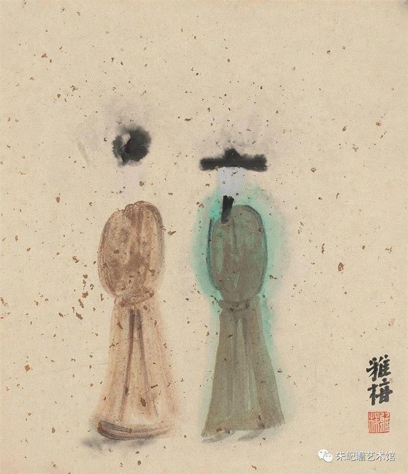 朱雅梅 戏剧人物 之一 35×30 2018,开幕啦！海上有戏——戏曲人物画名家邀请展,戏曲,人物画,名家,邀请展,朱屺瞻艺术馆,戏画,虹口,研究会,关良,人物