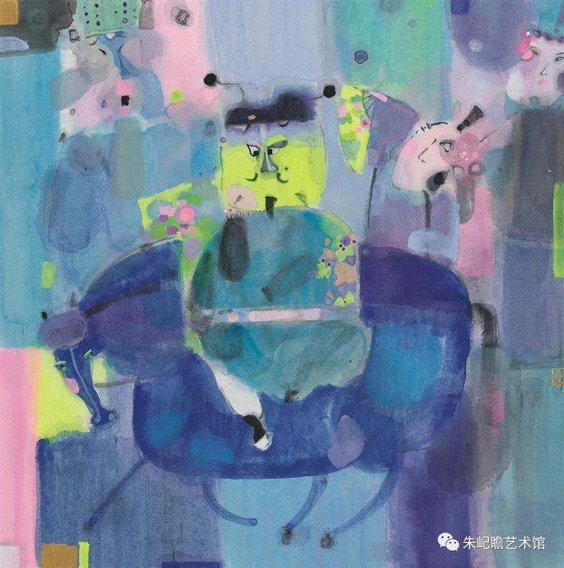 叶圣琴 芝麻官 58×58 2018,开幕啦！海上有戏——戏曲人物画名家邀请展,戏曲,人物画,名家,邀请展,朱屺瞻艺术馆,戏画,虹口,研究会,关良,人物