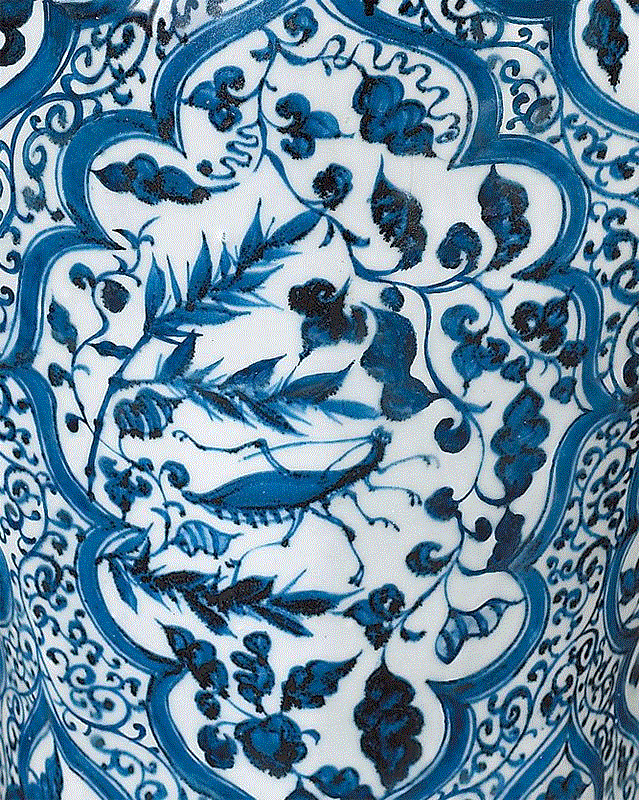 【艺文飨宴】元代青花搭景纹,元代,艺文,飨宴,青花搭景纹,青花,纹饰,昆虫,瓜果,大盘,瓷器
