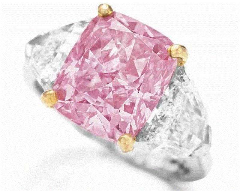 THE VIVID PINK,佳士得拍卖史上最大鲜彩粉红钻闪耀登场,粉红,鲜彩,佳士得,拍卖史,钻石,日内瓦,色泽,香港,日内瓦贝尔格四季酒店,珠宝