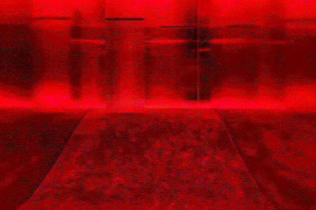 非影亦非像,非影,装置,霓虹灯,绿色,乌托邦,Fontana,曲线,屋子,地毯,新媒体
