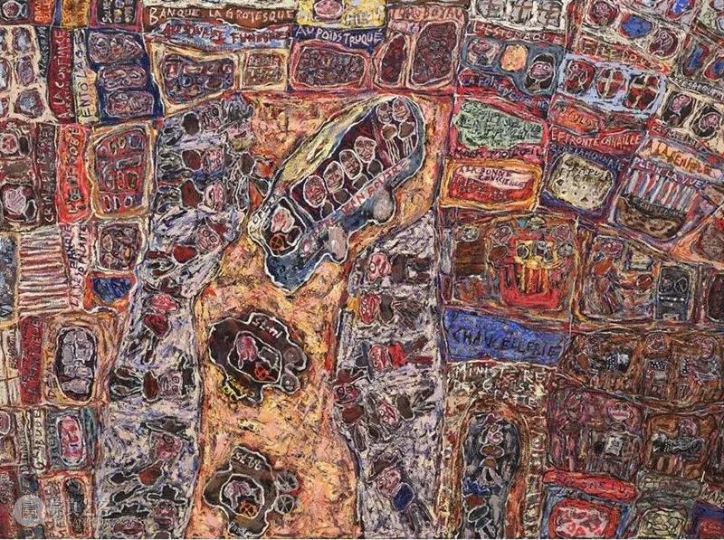   Le commerce prospère, 1961  ,非定型艺术：痕迹的表达,痕迹,材料,塔皮埃斯,绘画,媒介,达达主义,物质,杜布菲,白发,颜料