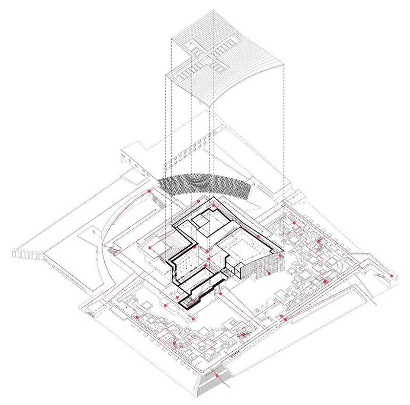 游览路线图,商丘博物馆 / 李兴钢建筑工作室,建筑,商丘博物馆,李兴钢,工作室,博物馆,景观,石材,商丘,古城,上下