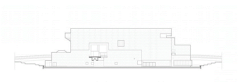 南立面图,商丘博物馆 / 李兴钢建筑工作室,建筑,商丘博物馆,李兴钢,工作室,博物馆,景观,石材,商丘,古城,上下