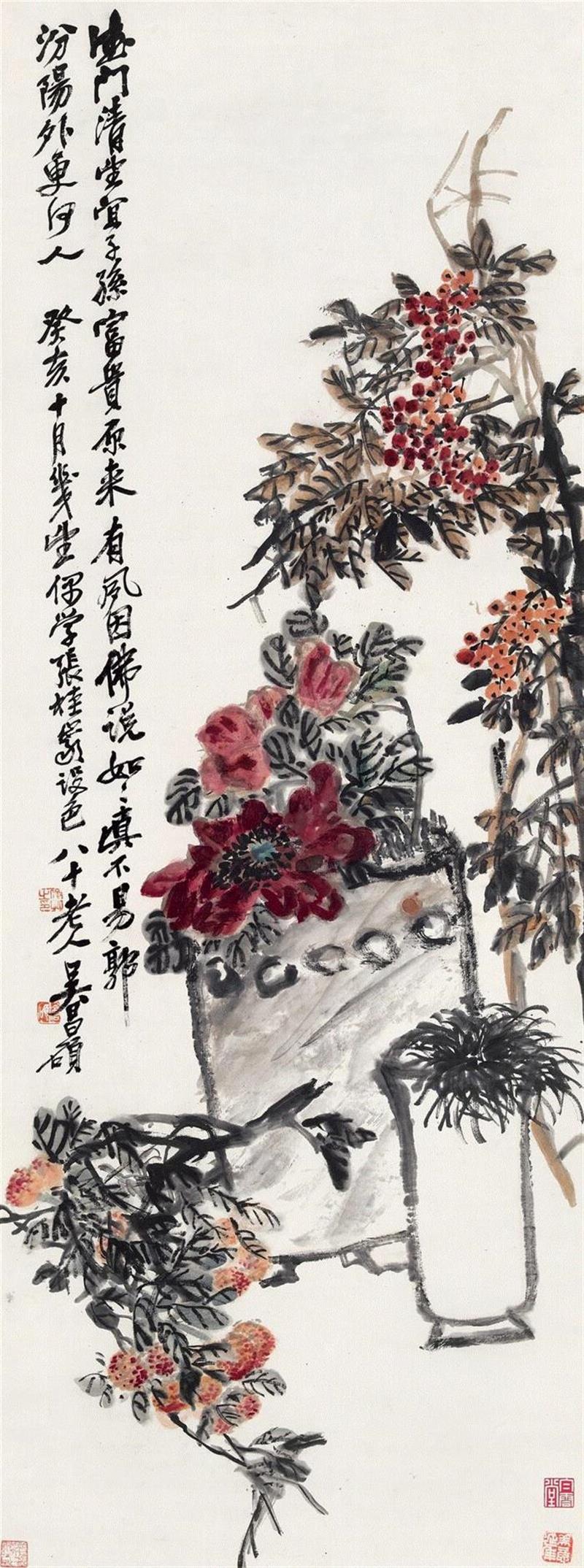 【2018年春拍回顾】中国书画专场TOP15,书画,李可染,钤印,台北,香港,纪录,陆俨少,名家,题识,设色纸本