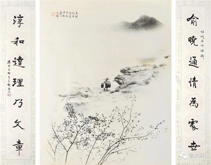 郎静山《晓汲清江》（附对联）,RMB 18万入手周春芽「桃花」|  现当代艺术低门槛之选,周春芽,门槛,拍品,年份,油画,唐伟民,影像,场次,纸本,彩铅