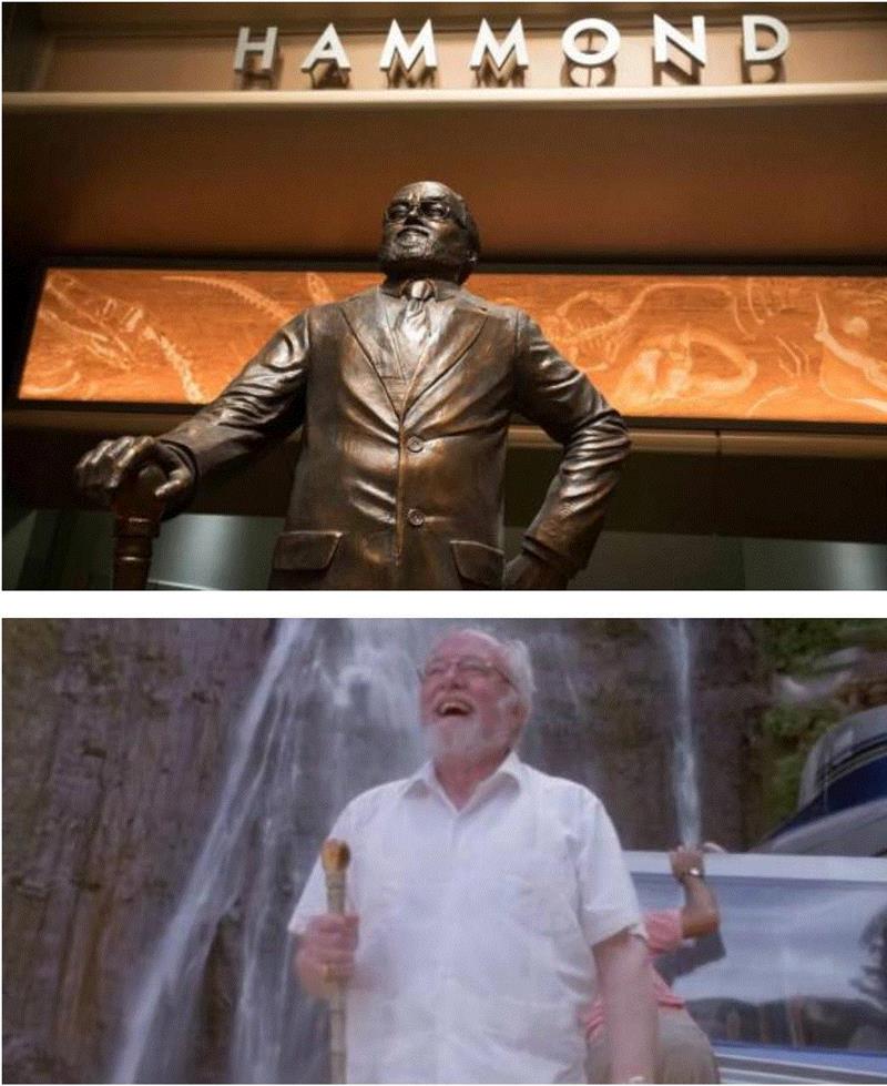 公园大厅的屏幕上蹦出来的动画形象正是JP中的“Mr.DNA”。,6月份最期待的电影，终于来了！,电影,恐龙,侏罗纪公园,博士,侏罗纪世界,哈蒙德,电脑,公园,特效,模型