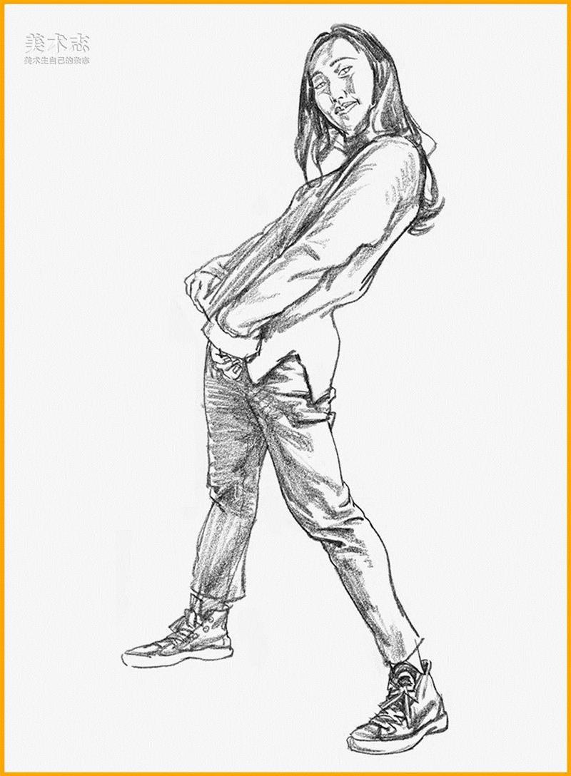 初学速写，如何让画面富有生动性？,速写,人物,模特,头部,动作,素描,画法,罐子,石膏,本文