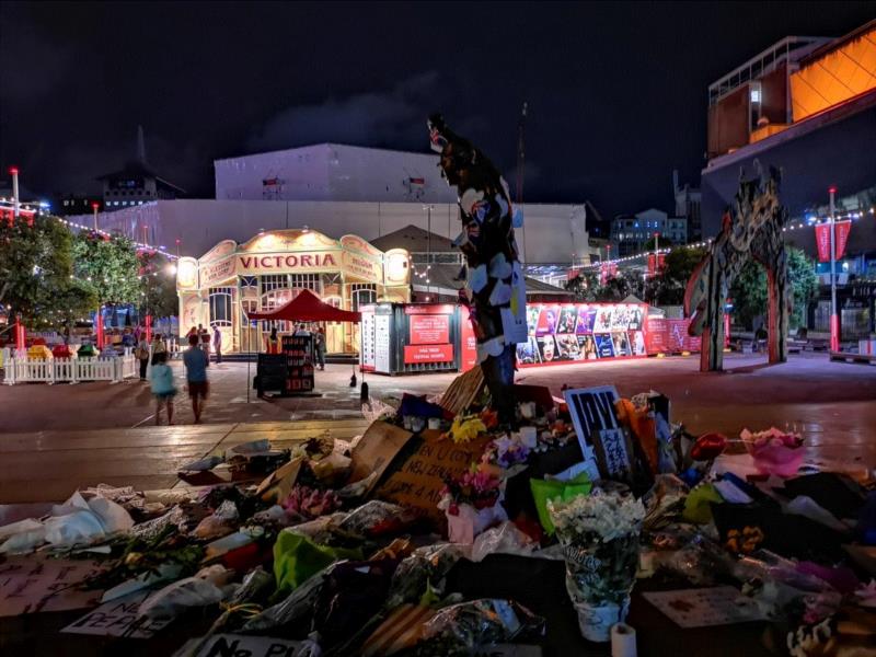 奥克兰街头 市民们自发地对枪击事件的遇难者表示哀悼 摄影：陈理,“这，就是戏剧最好的样子！”,戏剧,英国,演员,导演,艺术节,奥克兰,壁虎,演员们,舞台,海伦娜