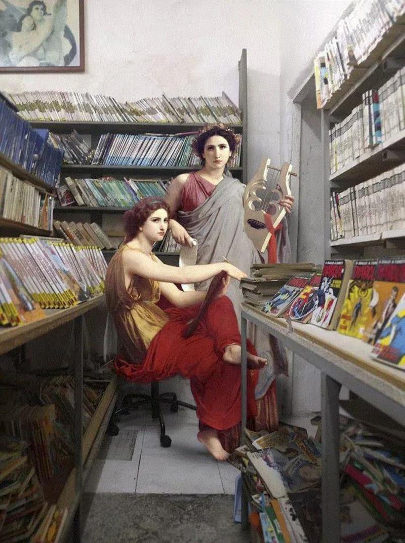 创意丨当古典油画里的人物穿越到现代,人物,油画,天使,上方,右上,美学观,差别,情景剧,乌克兰,Alexey