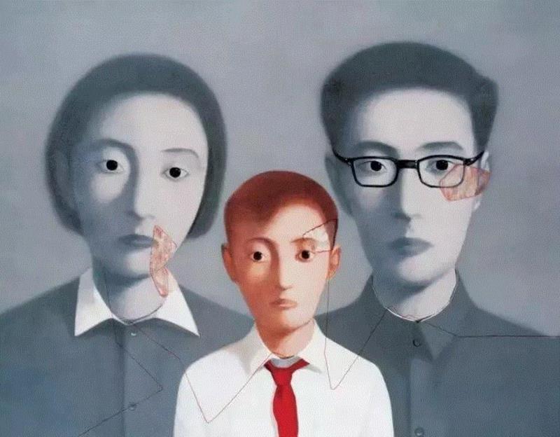 张晓刚  《血缘大家庭系列》,当代艺术的发展还需自身的“蜕变”,艺术品,政治,资本,刘海粟美术馆,制度,体制,观赏性,万达,经营者,商业