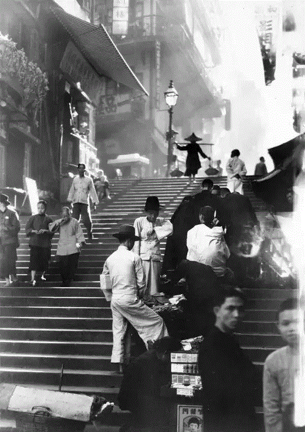 ▲1931年，香港街头。罗伯特·摩尔/摄。,《国家地理》未曾发表的照片,国家地理,妇女,安妮,法国,巴黎,火箭,MOORE,斯图尔特,行人,街道