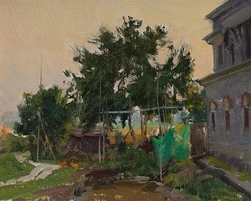 twilight-southern-china-8x10,绘画丨美国画家笔下的中国风景油画,绘画,油画,Osborne,上方,右上,广东,开平,Paquet,纽约视觉艺术学院,后师