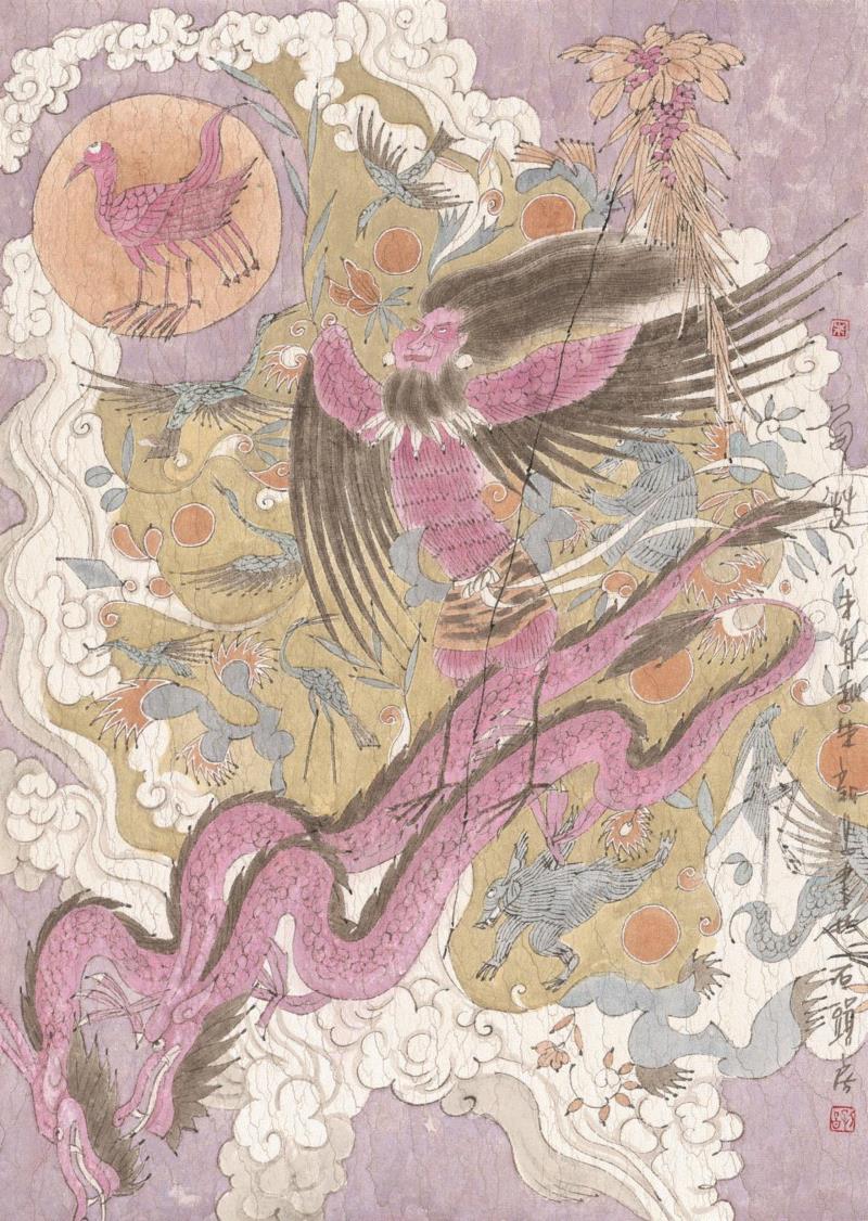 朱新昌山海经图绘艺术大展亮相闵行群众艺术馆,朱新昌,山海经图,闵行群众艺术馆,山海经,闵行区群众艺术馆,上海八号桥文化产业投资有限公司,闵行区,奇兽篇,地点,莘松路350号