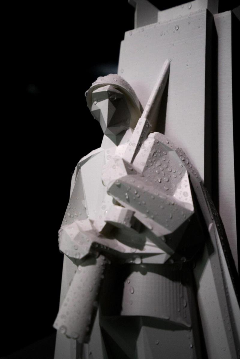 胡伟 Hu Wei，《公共喷泉》Public Fountain（局部 Details），2019，玻
