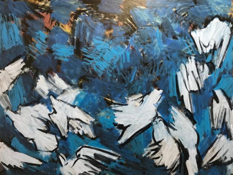 【艺术家】黄周妥：半生熟的绘画,黄周妥,绘画,半生,丙烯,色块,花篮,板面,什么样,景观,静物