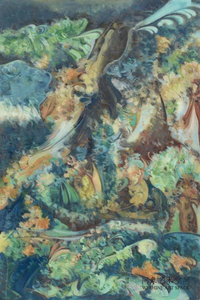 布面油彩  108x72cm   2019 ,十七张画——兀鹏辉个展,油彩,绘画,丛林,板面,宿命,书店,江苏省,南京市,石头城路69号,Unit