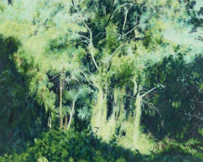  布面油彩  80x100cm   2018--19 ,十七张画——兀鹏辉个展,油彩,绘画,丛林,板面,宿命,书店,江苏省,南京市,石头城路69号,Unit