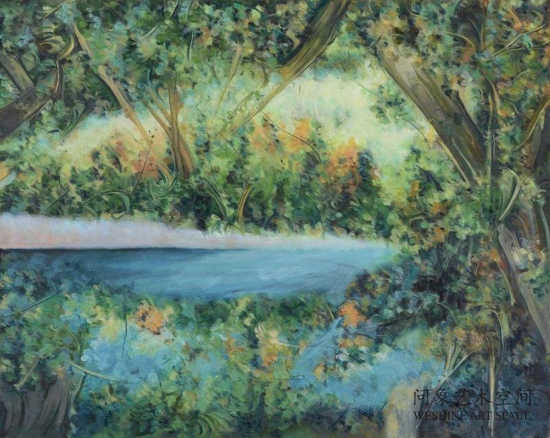 布面油彩  80x100cm   2019,十七张画——兀鹏辉个展,油彩,绘画,丛林,板面,宿命,书店,江苏省,南京市,石头城路69号,Unit