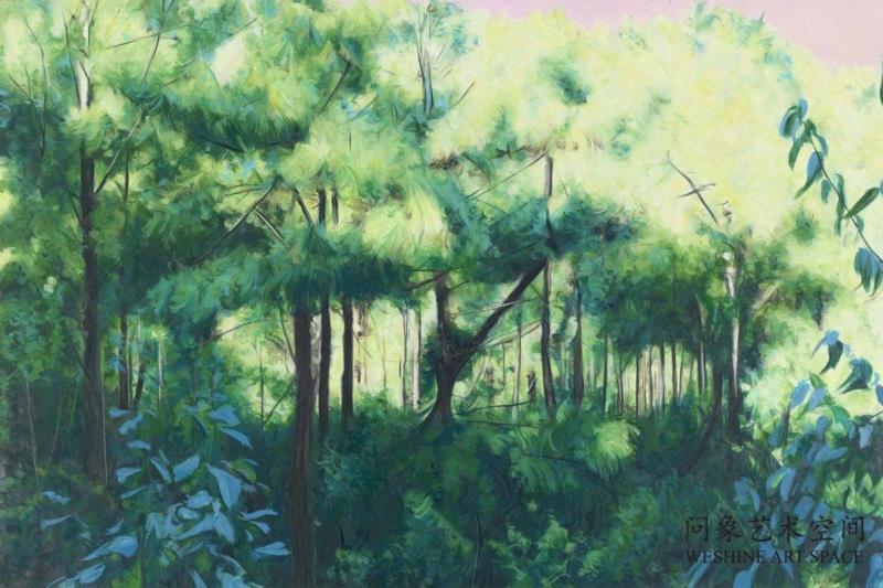 布面油彩  80x120cm   2018--19,十七张画——兀鹏辉个展,油彩,绘画,丛林,板面,宿命,书店,江苏省,南京市,石头城路69号,Unit