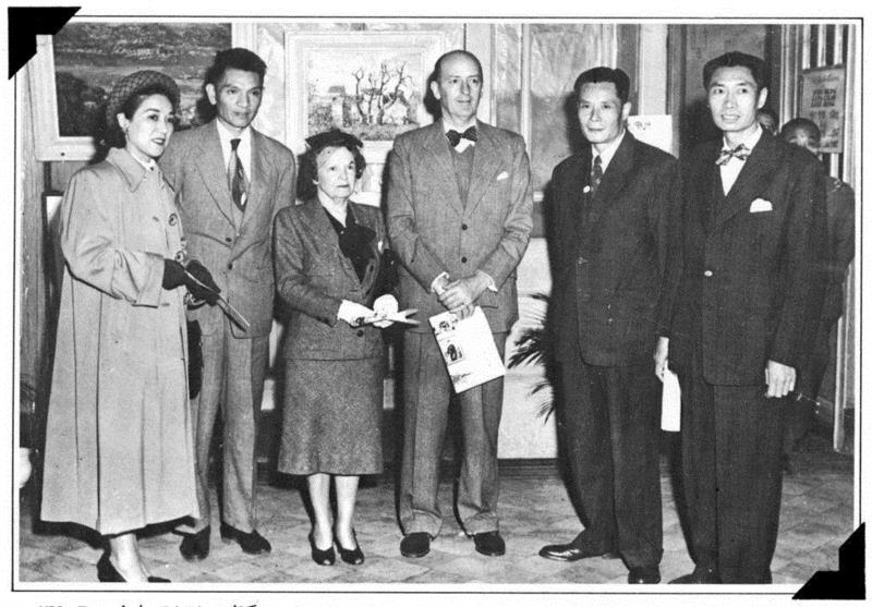 港督葛量洪伉俪任陈福善、余本和李秉三人联展的主礼嘉宾。照片摄于1940年代。,PSA讲座 | 沈揆一：香港的陈福善，陈福善的香港  4/20（周六）,陈福善,香港,沈揆一,PSA,上海当代艺术博物馆,地点,艺术史,油画,水彩,彩墨