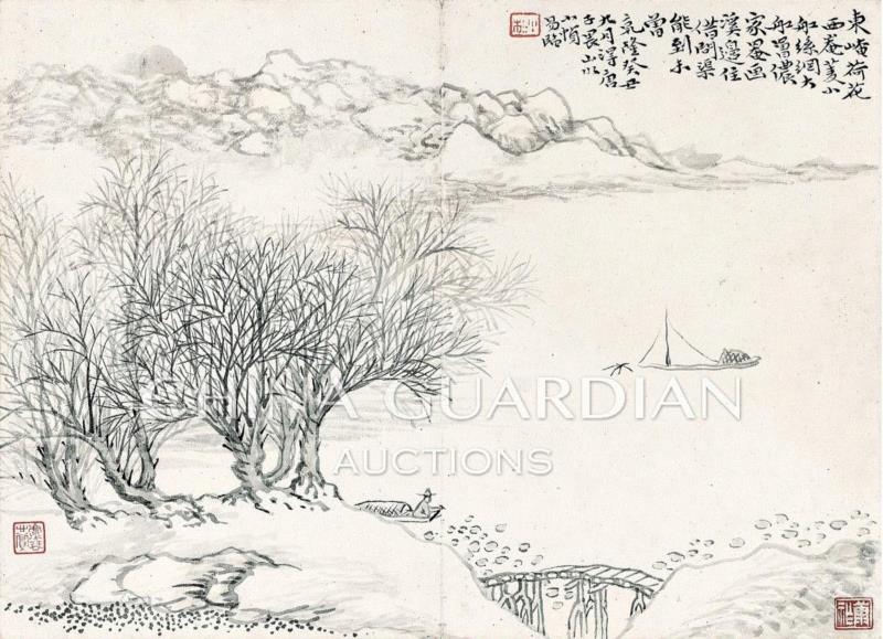 【嘉德春拍】清风明月居所藏西泠八家画作（上）,西泠八家,嘉德,居所,奚冈,黄易,金石,蒋谷孙,花卉,叶廷琯,张仁黼