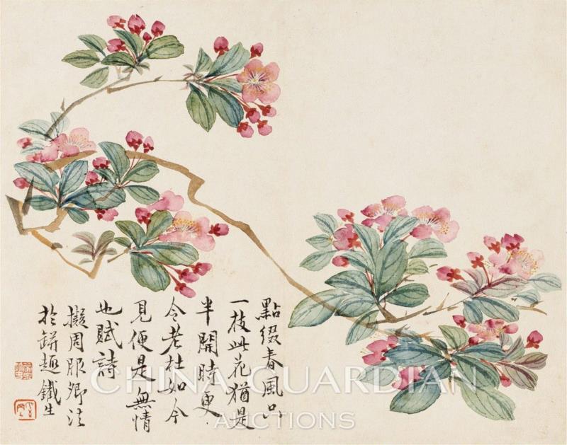 【嘉德春拍】清风明月居所藏西泠八家画作（上）,西泠八家,嘉德,居所,奚冈,黄易,金石,蒋谷孙,花卉,叶廷琯,张仁黼