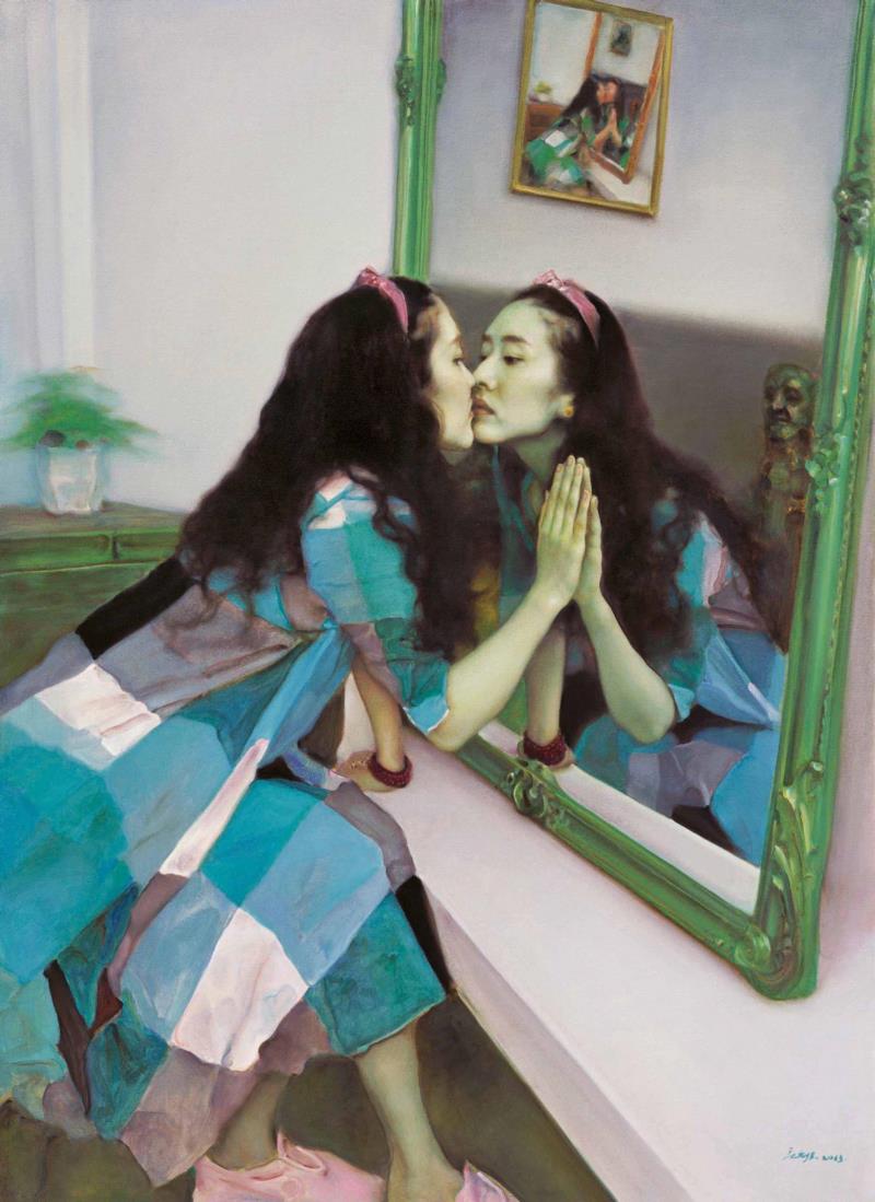 相遇此在 | 庞茂琨艺术展2009-2019:镜像系列,镜像,庞茂琨,艺术展,镜子,油画,不锈钢,纳西索斯,委拉斯贵兹,思想者,数码