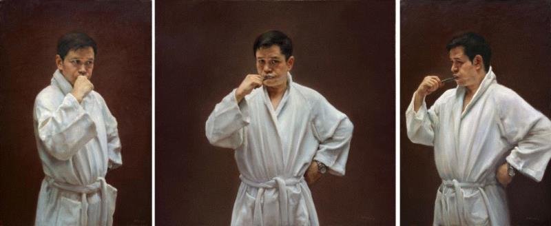 相遇此在 | 庞茂琨艺术展2009-2019:镜像系列,镜像,庞茂琨,艺术展,镜子,油画,不锈钢,纳西索斯,委拉斯贵兹,思想者,数码