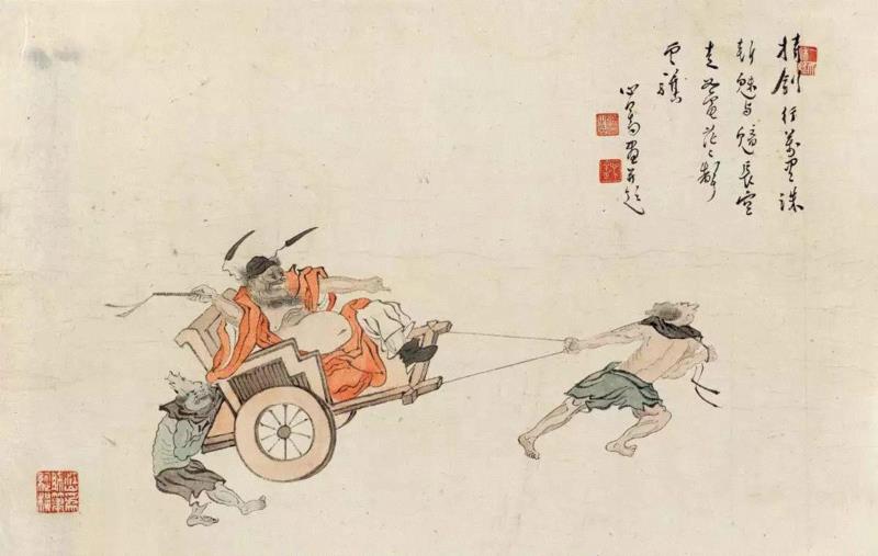溥儒  钟进士,人物 ▎溥心畲，你太顽皮了！,溥心畲,人物,溥儒,济公,小鬼,进士,宝贝,螃蟹,兄弟,钟馗