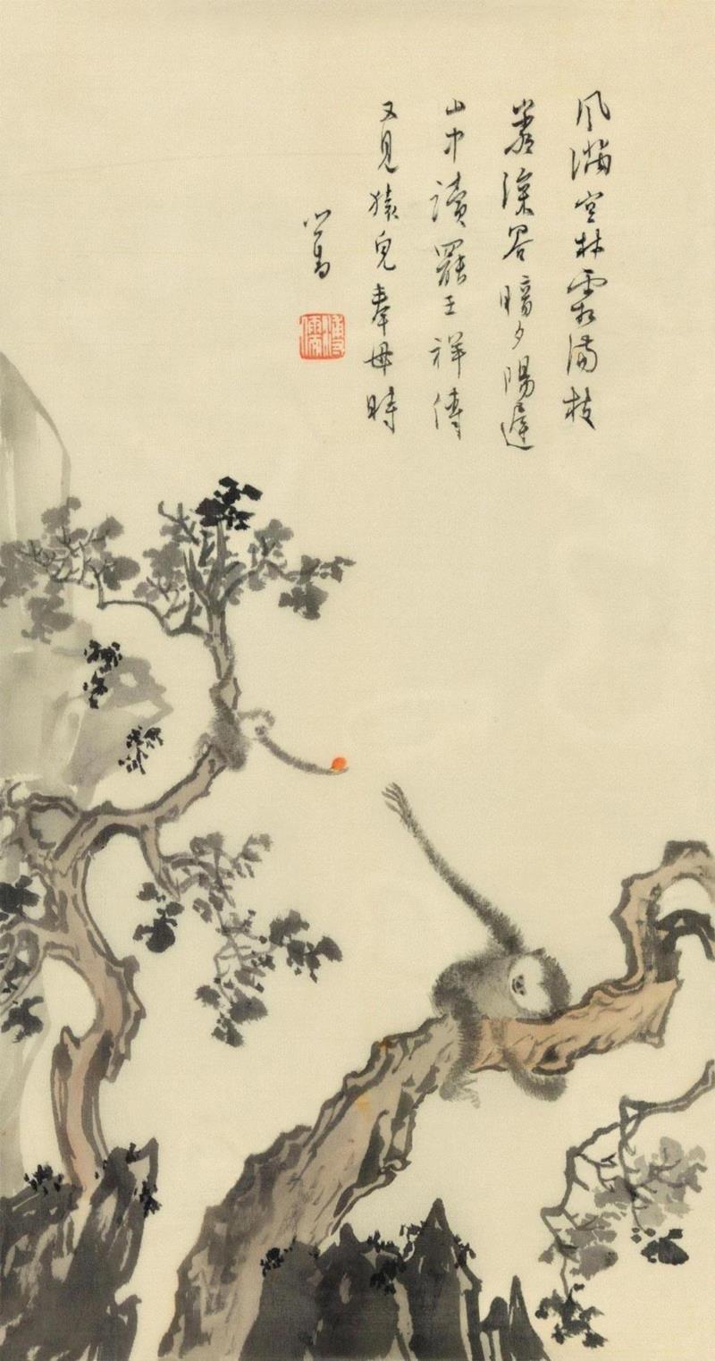 溥儒 灵儿寿母,人物 ▎溥心畲，你太顽皮了！,溥心畲,人物,溥儒,济公,小鬼,进士,宝贝,螃蟹,兄弟,钟馗