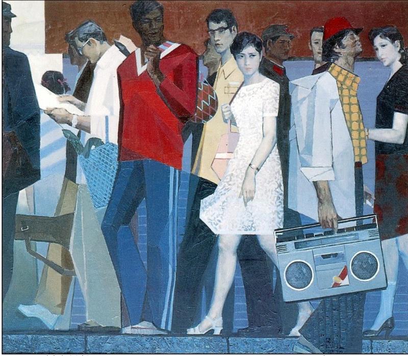 路 Road,布面油画 oil on canvas,125x95cm,1980,评论 | 宫立龙的绘画实践及其历史情境,宫立龙,绘画,情境,人物,油画,肖像,鲁美,东北,批评家,身上
