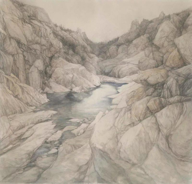 平行的世界——党震水墨作品展登陆中国美术馆,水墨,中国美术馆,党震,荒石,纸本,研讨会,开幕式,气韵,寒山,痕迹