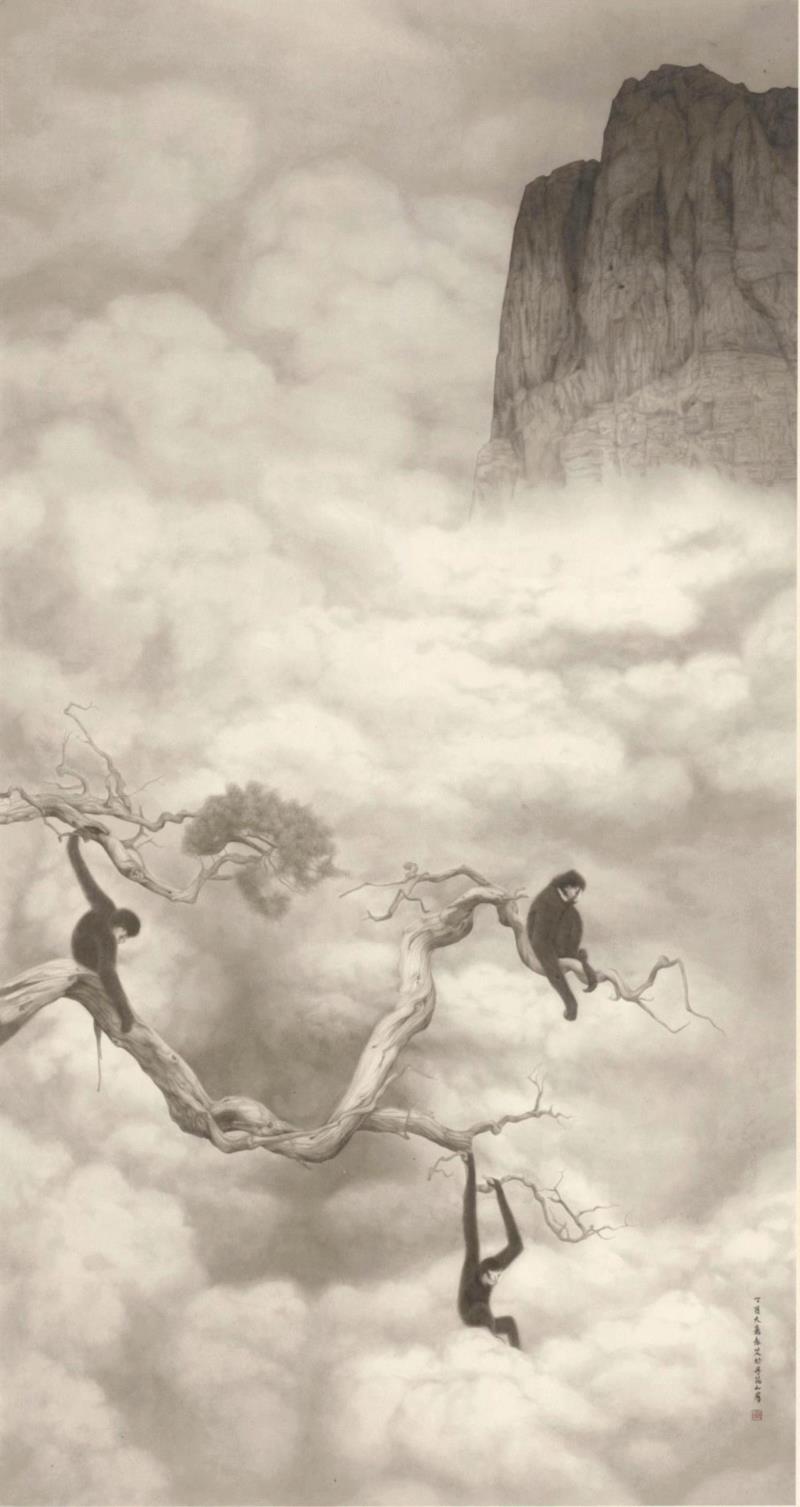 直到长出青苔：女性水墨艺术家邀请展即将开幕｜蜂巢深圳,水墨,女性,邀请展,深圳,蜂巢,直到长出青苔,青苔,美学,潘汶汛,纸本