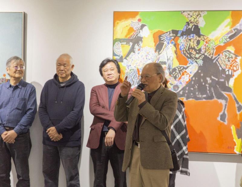 原中国美术学院工艺系主任、教育系主任吴德隆致辞,【现场】《瑞容沉春》-蔡瑞蓉绘画作品展已于4月12日在三尚当代艺术馆开幕,蔡瑞蓉,艺术馆,三尚,绘画,瑞容沉春,水彩,教授,副主任,中国美术学院,副主席