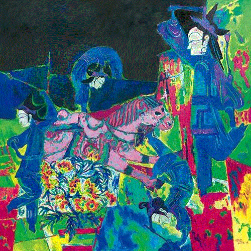 地底的图案系列·五 150cm×150cm 油画 2014,【现场】《瑞容沉春》-蔡瑞蓉绘画作品展已于4月12日在三尚当代艺术馆开幕,蔡瑞蓉,艺术馆,三尚,绘画,瑞容沉春,水彩,教授,副主任,中国美术学院,副主席