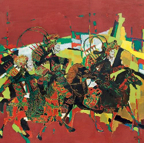 地底的图案系列·六 油画 150×150cm 2015,【现场】《瑞容沉春》-蔡瑞蓉绘画作品展已于4月12日在三尚当代艺术馆开幕,蔡瑞蓉,艺术馆,三尚,绘画,瑞容沉春,水彩,教授,副主任,中国美术学院,副主席