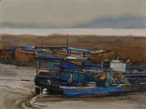 憩系列一 水彩 56x76cm 2018,【现场】《瑞容沉春》-蔡瑞蓉绘画作品展已于4月12日在三尚当代艺术馆开幕,蔡瑞蓉,艺术馆,三尚,绘画,瑞容沉春,水彩,教授,副主任,中国美术学院,副主席