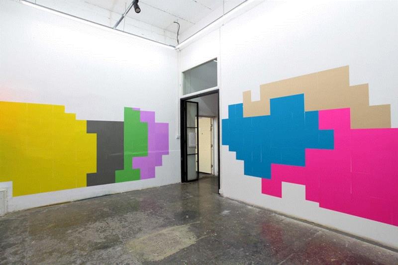 艺术术语 Words of Art，2019，墙上彩纸拼贴 wall collage install