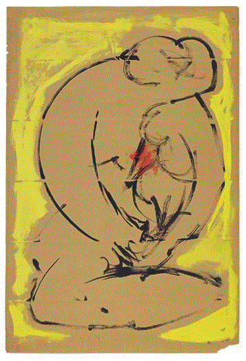 ▲ 《无题》，1954，油彩 纸上，35 7/8 ×&nbs